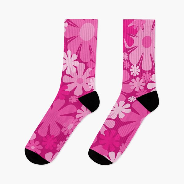 Item preview, Retro Flowers 60s 70s Aesthetic Floral Pattern Bright Hot Y2K Magenta Pink designed and sold by kierkegaard.