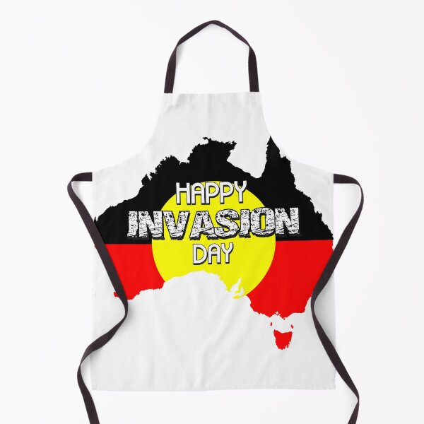 Item preview, Happy Invasion Day Aboriginal Flag Australia designed and sold by everything4eva.