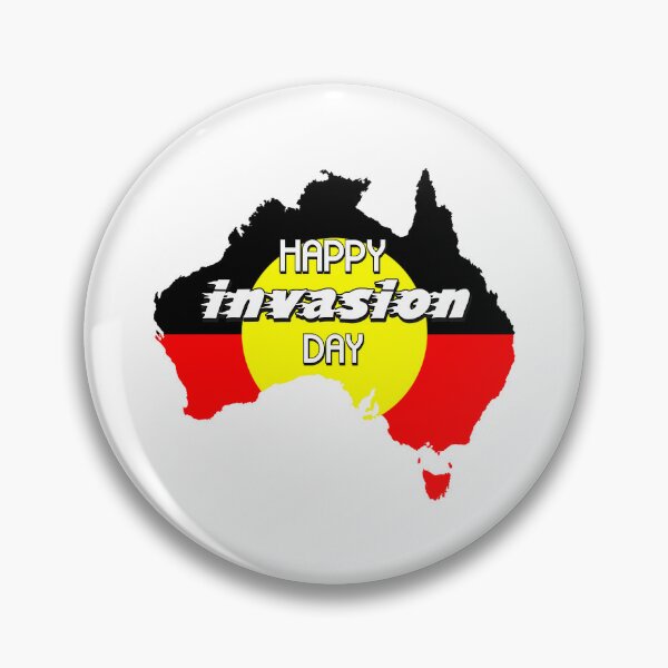 Item preview, Happy Invasion Day Aboriginal Flag Australia designed and sold by everything4eva.