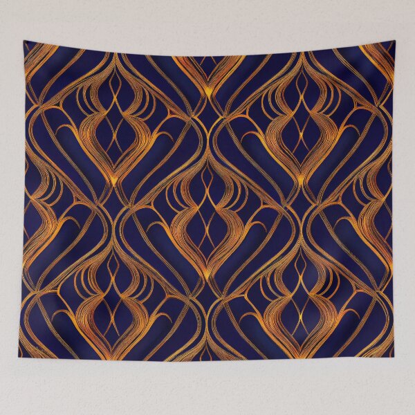 Item preview, Elegant Simple Impressionist Luxury Line Pattern Digital Painting designed and sold by CodeAndColors.
