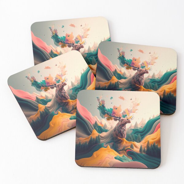 Item preview, Elk Abstract Design - Pastel Colors designed and sold by Arva-Designs.