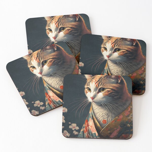 Item preview, Cat wearing a kimono designed and sold by mrkristof47.