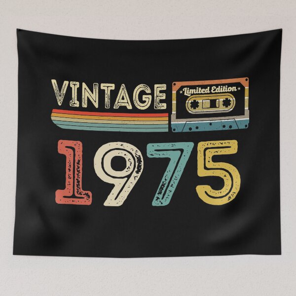 Item preview, Vintage 1975 48th birthday limited edition retro cassette  designed and sold by Majesticoo.