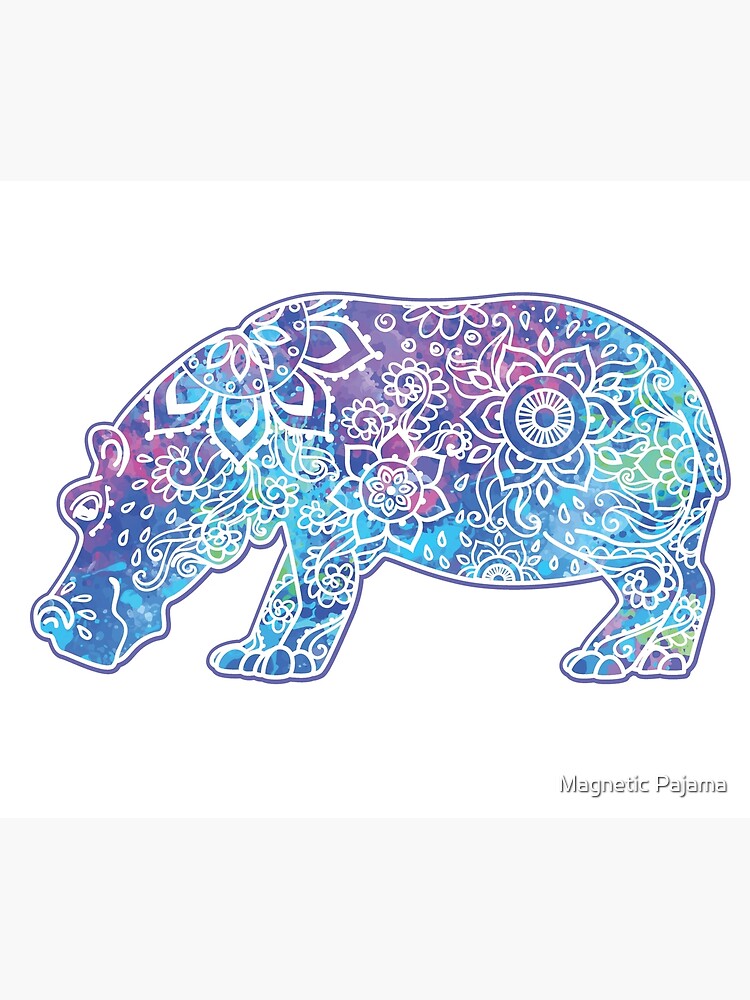Psychedelic Hippo // Hippy Hippo by MagneticMama