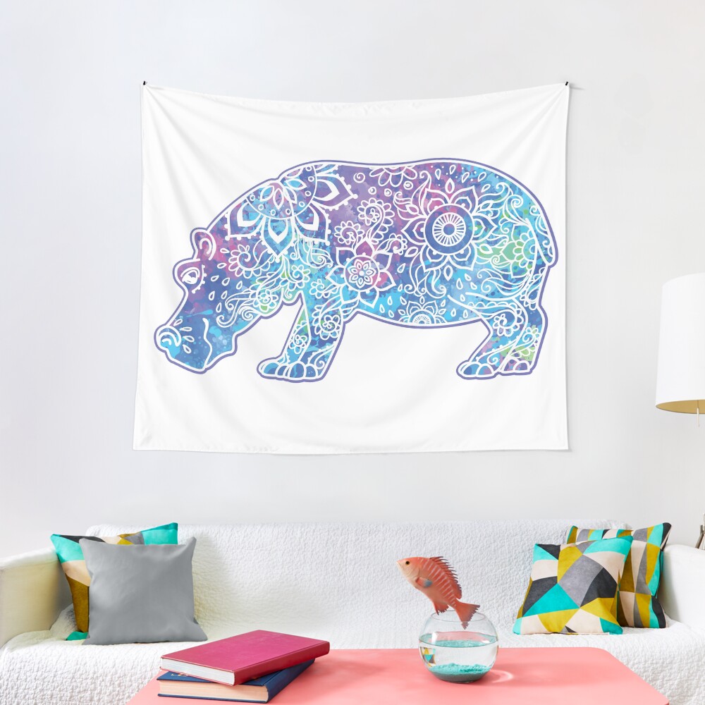 Psychedelic Hippo // Hippy Hippo Tapestry