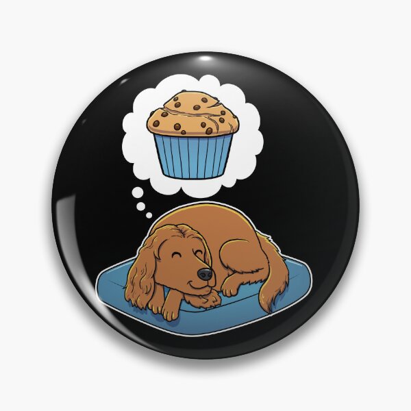 Item preview, English Cocker Spaniel dreaming about Chocolate Chip Muffins designed and sold by DoggieDelights.