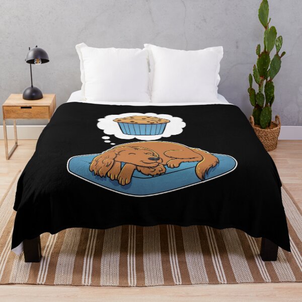 Item preview, English Cocker Spaniel dreaming about Chocolate Chip Muffins designed and sold by DoggieDelights.
