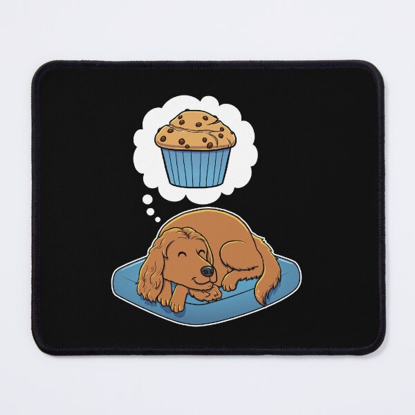 Item preview, English Cocker Spaniel dreaming about Chocolate Chip Muffins designed and sold by DoggieDelights.