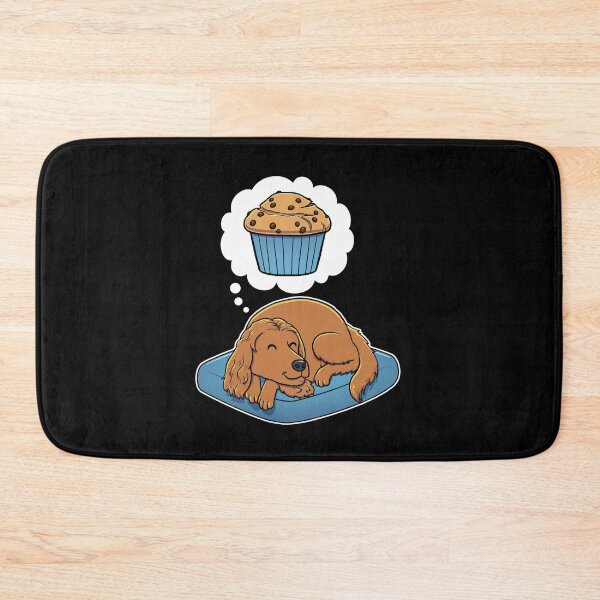 Item preview, English Cocker Spaniel dreaming about Chocolate Chip Muffins designed and sold by DoggieDelights.