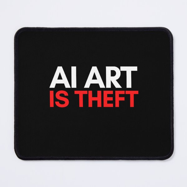 Item preview, AI ART Is Theft_Quote to Save Real Artists designed and sold by Zentropik.