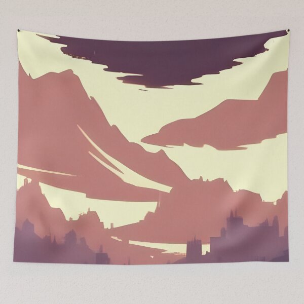 Item preview, Bring the Beauty of the Mountains into Your Home with Our Minimalist Landscape Mountain Trees Prints designed and sold by supeart.