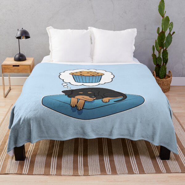Item preview, Miniature Pinscher dreaming about Chocolate Chip Muffins designed and sold by DoggieDelights.
