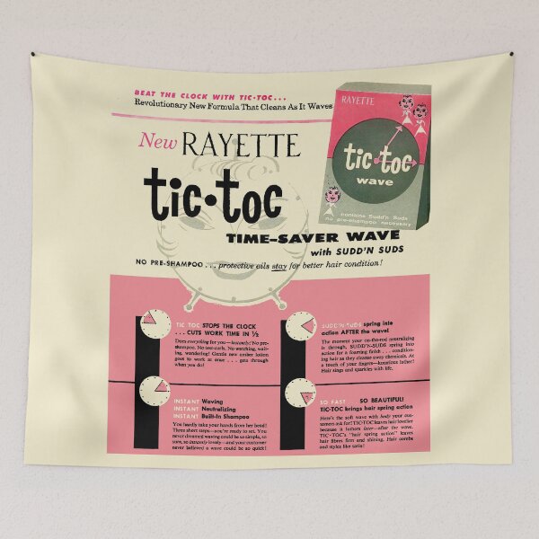 Item preview, TIC TOC WAVE SHAMPOO ADVERT designed and sold by ThrowbackAds.