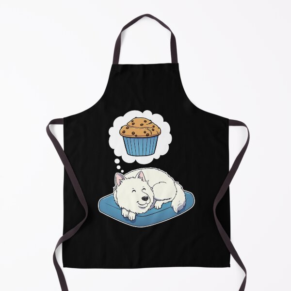 Artikelvorschau, Samoyed dreaming about Chocolate Chip Muffins entworfen und verkauft von DoggieDelights.