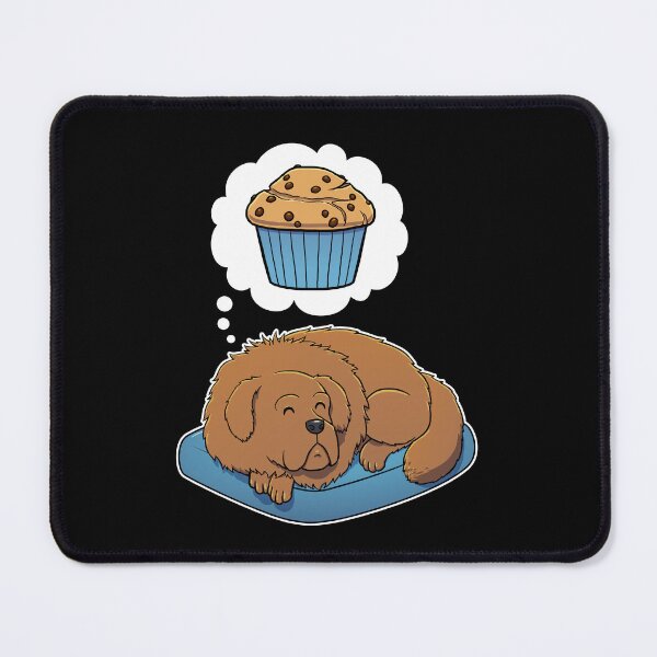 Item preview, Tibetan Mastiff dreaming about Chocolate Chip Muffins designed and sold by DoggieDelights.