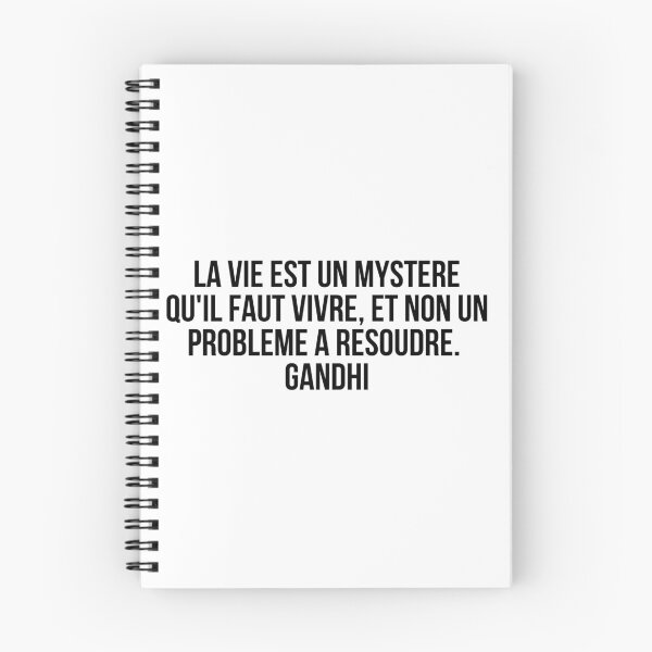 Item preview, La vie est un mystère qu'il faut vivre, et non un problème à résoudre. Gandhi designed and sold by LiteraryQuotes.