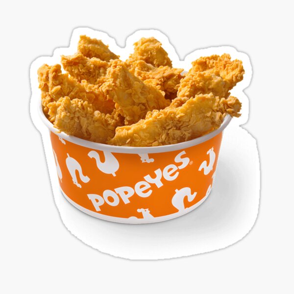 "Popeyes Chicken Bucket Classic 152" Sticker for Sale by PeytonMurphy86