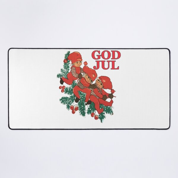 Retro Vintage God Jul Tomte Nisse Gnomes Scandinavian