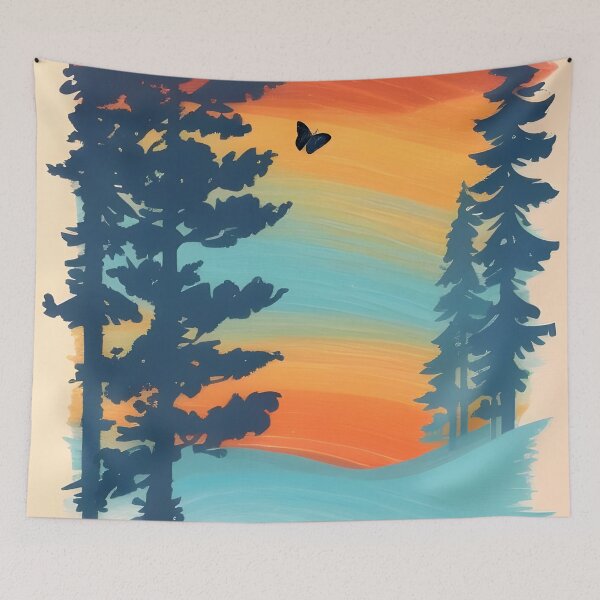 Item preview, Find the Perfect Minimalist Landscape Mountain Trees Print for Your Personal Style and Taste designed and sold by supeart.