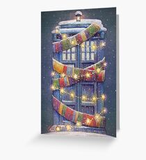 Christmas Police Box Greeting Card