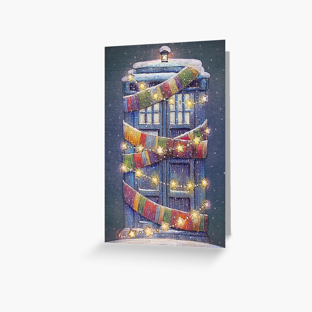 Christmas Police Box Greeting Card