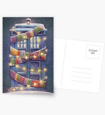 Christmas Police Box Postcards