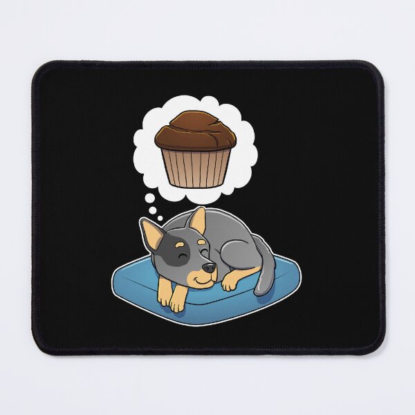 Item preview, Australian Cattle Dog dreaming about Chocolate Muffins designed and sold by DoggieDelights.