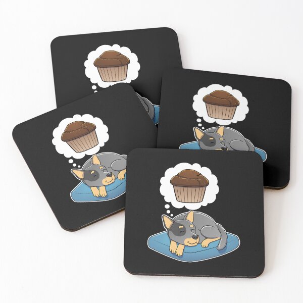 Item preview, Australian Cattle Dog dreaming about Chocolate Muffins designed and sold by DoggieDelights.