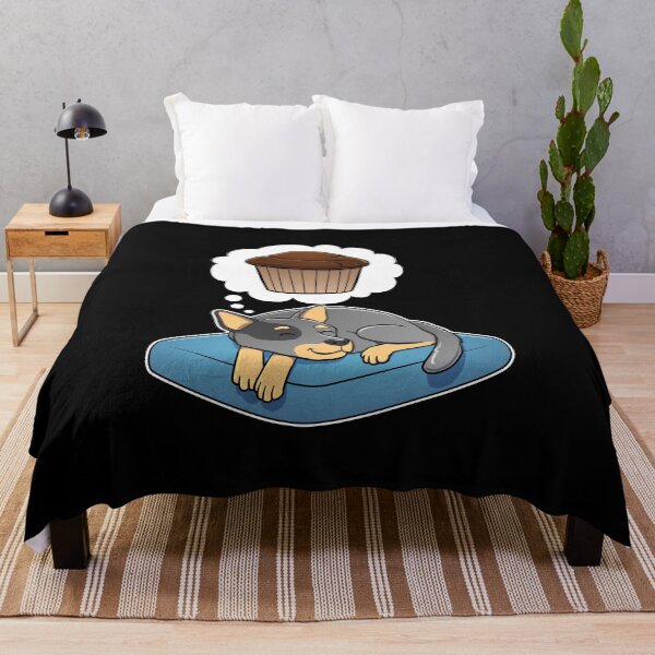 Item preview, Australian Cattle Dog dreaming about Chocolate Muffins designed and sold by DoggieDelights.