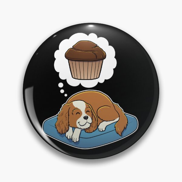 Artikelvorschau, Cavalier King Charles Spaniel dreaming about Chocolate Muffins entworfen und verkauft von DoggieDelights.