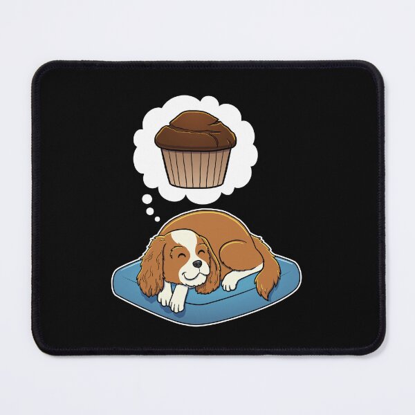 Item preview, Cavalier King Charles Spaniel dreaming about Chocolate Muffins designed and sold by DoggieDelights.