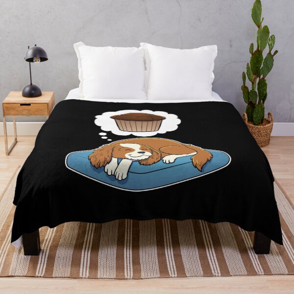 Item preview, Cavalier King Charles Spaniel dreaming about Chocolate Muffins designed and sold by DoggieDelights.