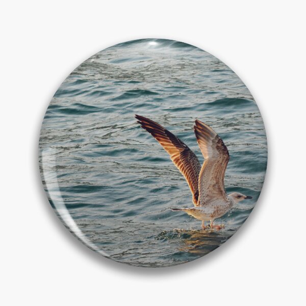 Item preview, Seagull Landing on Sea Water in Mediterranean Island designed and sold by CarolinaReina.