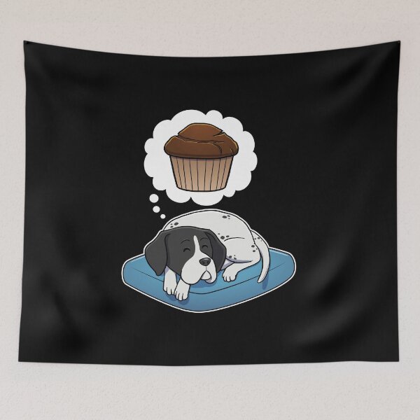 Artikelvorschau, English Pointer dreaming about Chocolate Muffins entworfen und verkauft von DoggieDelights.