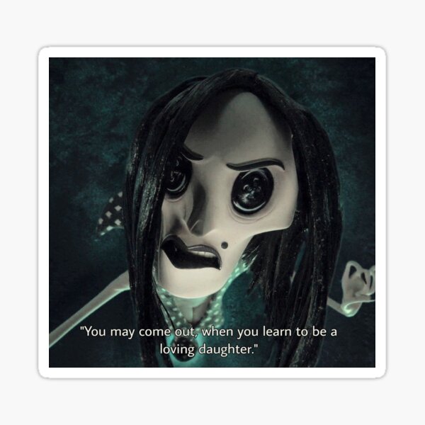 "Coraline Movie Scene Quote" Sticker for Sale by LarkaArt | Redbubble