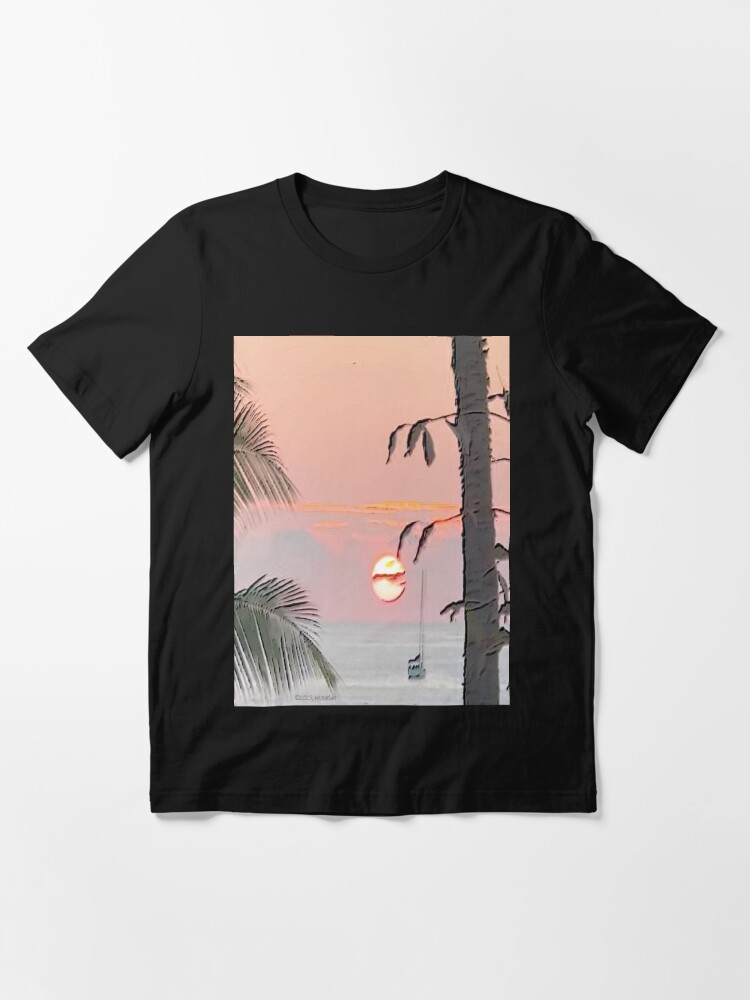 Hawaiian Palm Tree Sunset Essential T-Shirt for Sale by kristalcurt |  Redbubble