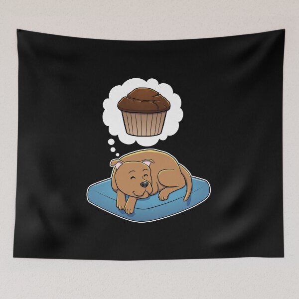 Artikelvorschau, Staffordshire Bull Terrier dreaming about Chocolate Muffins entworfen und verkauft von DoggieDelights.