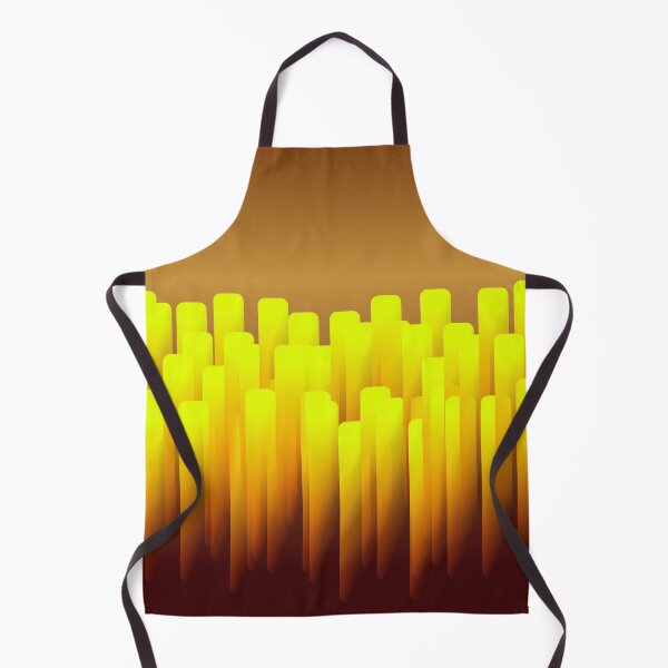 Item preview, Vibrant yellow towers of fire minimal graphic art designed and sold by CiniArt.