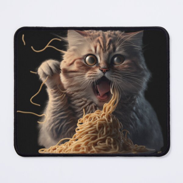 Item preview, Cat eating spaghetti designed and sold by Paintandgo.
