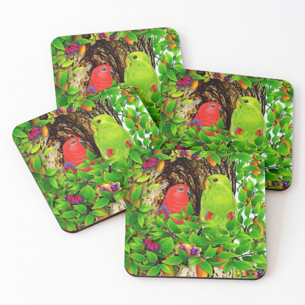 Item preview, Eclectus Parrots and Nest designed and sold by KC Morcom.
