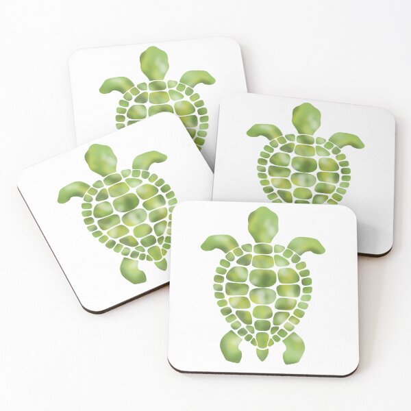 Item preview, light green turtle mosaic pattern designed and sold by octo-PS.