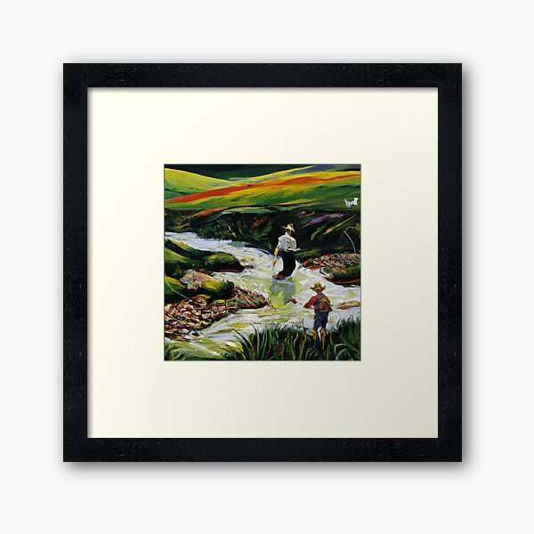 Vintage Fly Fishing Print - Trout Flies Framed Art Print for Sale by  SFTStudio