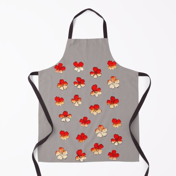 Item preview, Japanese Orange Sakura Spring Cherry Blossom Print Vintage 1960's 1970's Style Flower Blossoms Flowers designed and sold by kattakitty.