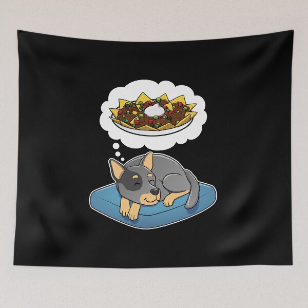 Artikelvorschau, Australian Cattle Dog dreaming about Nachos entworfen und verkauft von DoggieDelights.