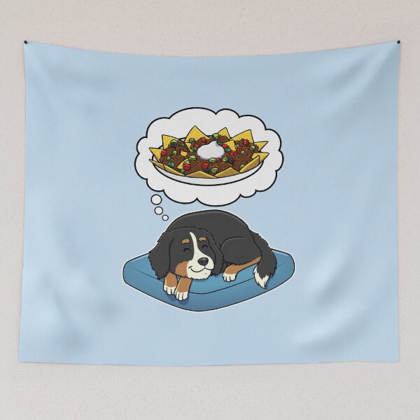 Artikelvorschau, Bernese Mountain Dog dreaming about Nachos entworfen und verkauft von DoggieDelights.
