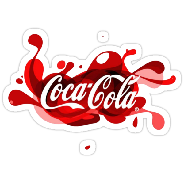coca cola splash logo stickers by yellowteacups redbubble