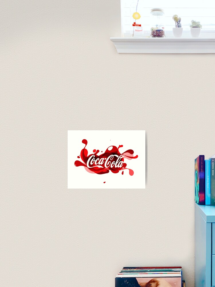 Download Coca Cola Splash Logo Art Print By Yellowteacups Redbubble PSD Mockup Templates