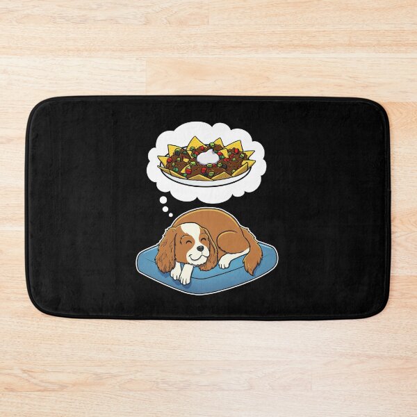 Artikelvorschau, Cavalier King Charles Spaniel dreaming about Nachos entworfen und verkauft von DoggieDelights.