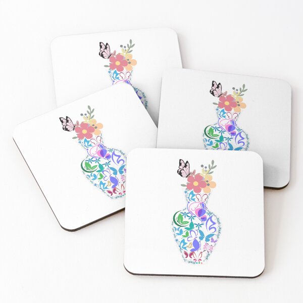 Item preview, Butterfly Pattren With Beautiful  Vase And Flowers designed and sold by Onasaart.