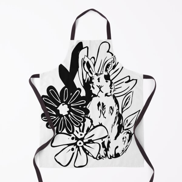 Item preview, Rabbit in the abstract woodland black and white designed and sold by Claudia S. Design.